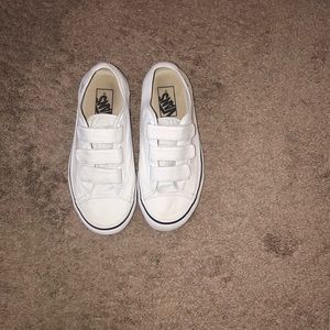 White Velcro strap Vans